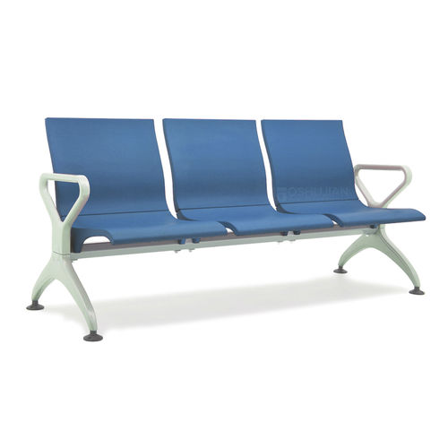 Traversenbank für Wartezimmer - SJ9075 - Foshan Oshujian Furniture Manufacturing Co., Ltd - mit Armlehnen / mit hoher Rückenlehne / 3 Plätze