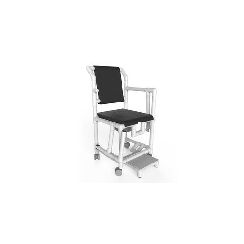 Duschstuhl - SDM 001 - ENCLARA MEDICAL - mit Armlehnen / auf Rollen / mit Fußstütze