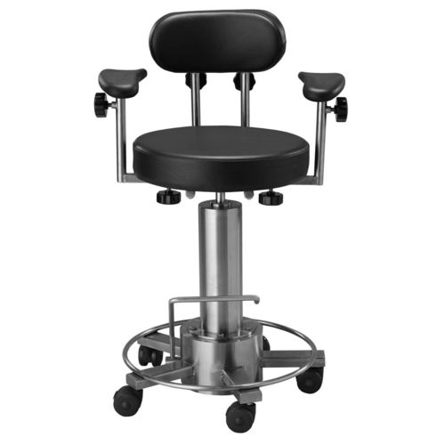 Höhenverstellbarer Chirurgenstuhl - Levitate HD - Palakkad Surgical Industries - mobil / hydraulisch / Edelstahl