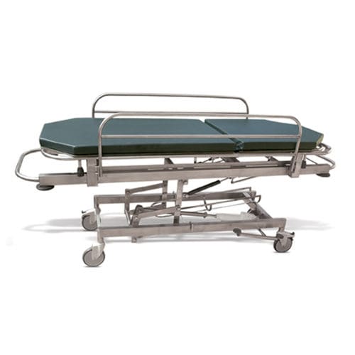 Transport-Fahrtrage - Durus - Palakkad Surgical Industries - hydraulisch / höhenverstellbar / zweiteilig