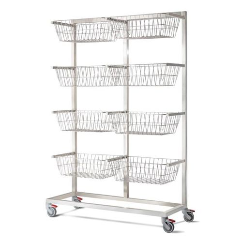 Wagen für sterile Materialien - Palakkad Surgical Industries - für Sterilisationskörbe / für Transport / Lager