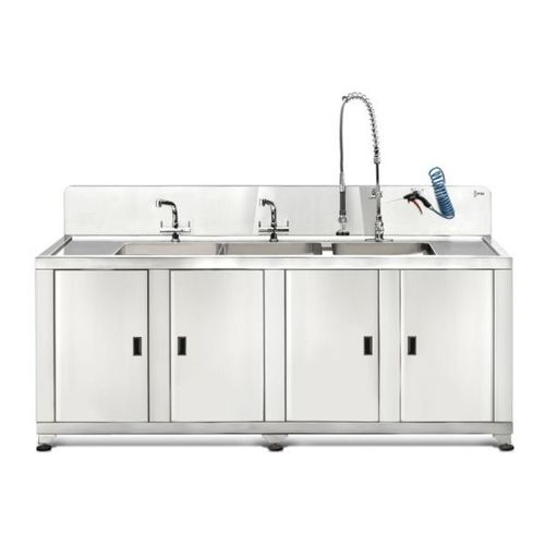 Klarspül-Reinigungsstation - Palakkad Surgical Industries - für medizinische Instrumente / mit Waschbecken