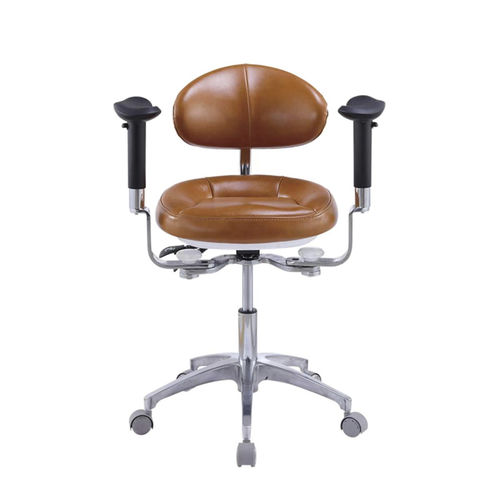 Dentalhocker - SV037 - Tangshan UMG Medical Instrument - höhenverstellbar / auf Rollen / mit Rückenlehne
