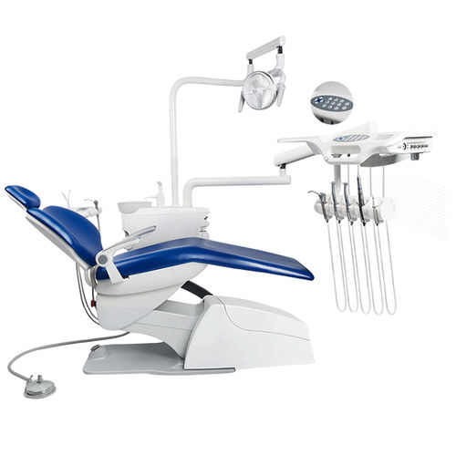 Dentaleinheit mit elektrisch bedientem Stuhl - S2313 - Tangshan UMG Medical Instrument - mit Instrumententräger / mit LED-Licht