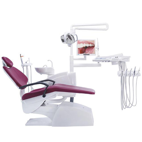 Dentaleinheit mit elektrisch bedientem Stuhl - S2316 - Tangshan UMG Medical Instrument - mit Monitor / mit Instrumententräger / mit LED-Licht