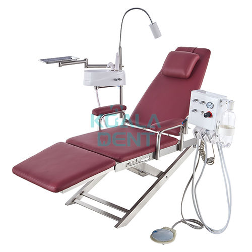 Pedalbetriebener Zahnarztstuhl - Premium - Foshan Koala Medical Technology - tragbar / blau / rot