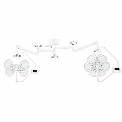 Deckenmontierte OP-Leuchte - FY-LED6+4 - Jiangsu Fuyou Medical - LED / für OP-Saal / mit 2 Armen