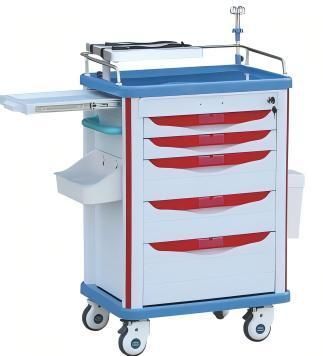 Notfallwagen - FY-ET009H - Jiangsu Fuyou Medical - Edelstahl / Kunststoff / mit Platte