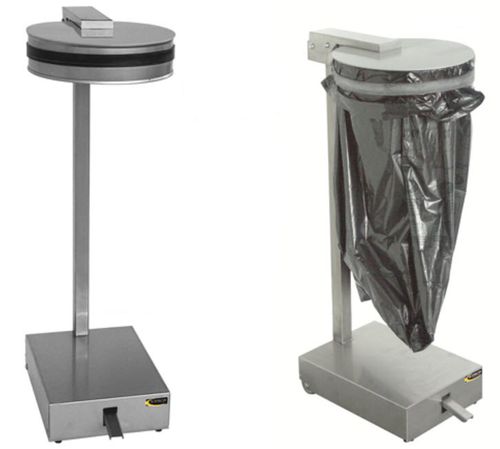Edelstahl-Abfallkorb - CPB - SOFINOR - auf Rollen / für Recyclingprodukte / pedalbetrieben