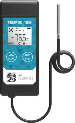 Temperatur-Datenlogger - TEMPOD 100X - DGP Intelsius GmbH - für Pharmazieprodukte / für wärmeempfindliche Produkte / USB