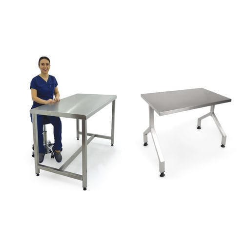 Arbeitstisch - S.WT.102 - Nisan Medikal San. ve Tic. Ltd. Sti. - rechteckig / Edelstahl