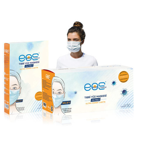 OP-Maske / EN 14683 - EOS Medical - ohne Latex / ohne Glasfasern / für Erwachsene