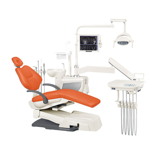 Dentaleinheit mit elektrisch bedientem Stuhl - K-808L - Foshan Kexiang Medical Instrument Co., Ltd. - mit flexiblem Kopfstück / mit Monitor / mit Hygienesystem