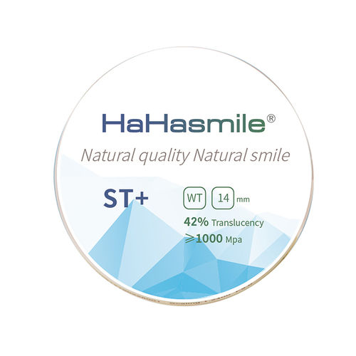 Zahnmedizinisches Material / Zirkonoxid - 98mm ST+ Blocks  - HaHasmile - für Zahnbrücken / für Implantatabutments / für Dentalkronen