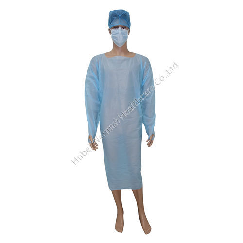 Unisex-Patientenkittel - WM-PG03 - Hubei Wenmai Healthcare - aus Polyethylen / blau