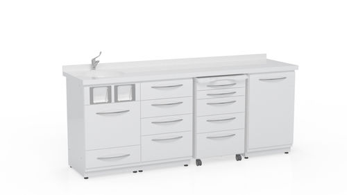 Schrank für zahnärztliche Instrumente - CL4 - Kartal Dental - für Zahnarztpraxis / mit Schublade / mit Waschbecken