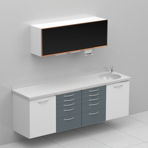 Schrank für zahnärztliche Instrumente - WH1 - Kartal Dental - für Zahnarztpraxis / mit Schublade / mit Waschbecken
