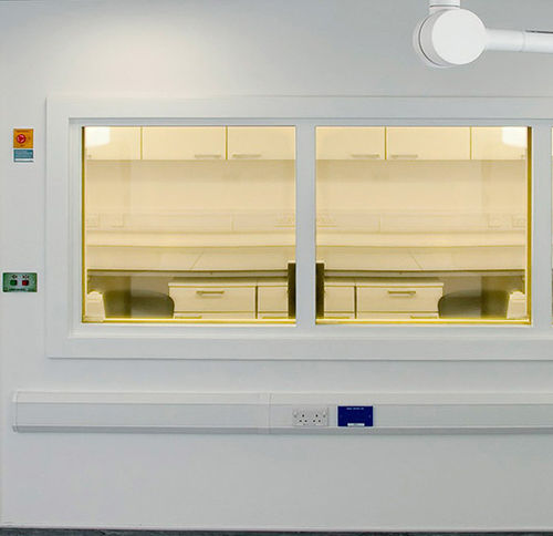 Röntgenschutzfenster - Woodmans Meditech - stationär / aus Bleiglas