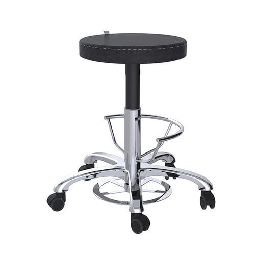 OP-Hocker - OSS249 - Proxenon - auf Rollen / quadratisch / schwarz