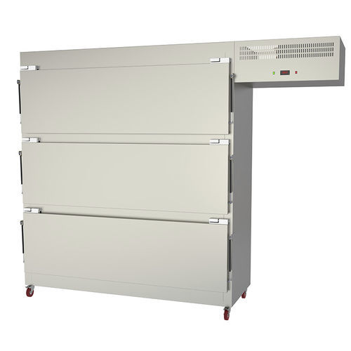 Leichenzelle für Leichentragen - MBR310 - Proxenon - 3 Körper / Seitenlader / auf Rollen