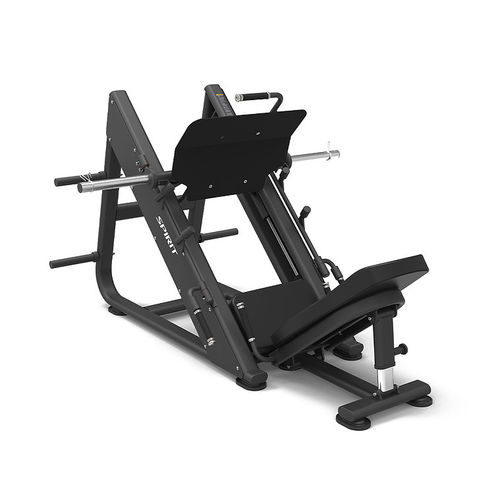Geneigte Beinpressbank - SP-4216 - SPIRIT Fitness - mit abnehmbaren Gewichten