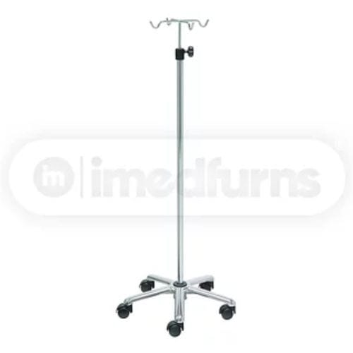 Infusionsständer auf Rollen - IMED6012 - imedfurns Private Limited - 4 Haken / Edelstahl