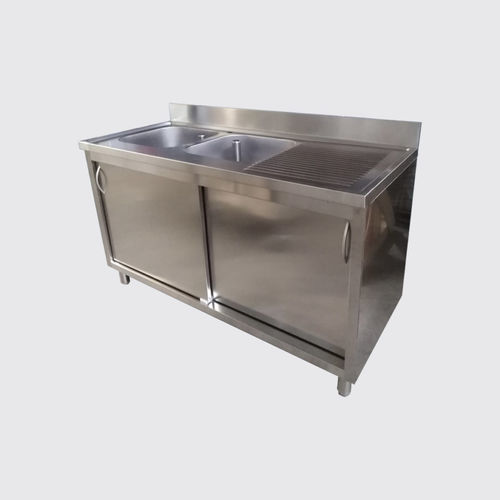 Schrank für Instrumente - Rinox S.r.l. - für Krankenhaus / mit Schiebetür / mit Waschbecken
