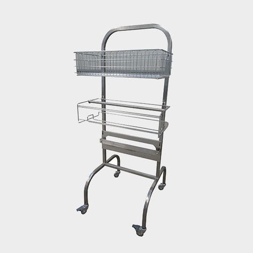 Medizinischer Wagen - Rinox S.r.l. - Reinigung / Edelstahl / mit Behältern