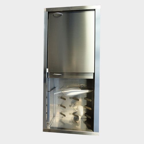 Schrank mit Schiebetür - Rinox S.r.l. - Edelstahl / mit 2 Türen / 1 Modul