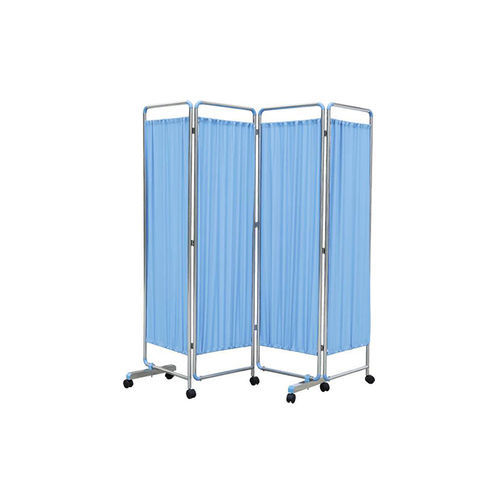 Zusammenklappbarer Medizinischer Bettschirm - A002 - Foshan Medco Medical equipment Co., Ltd. - auf Rollen / 4-Flügel / für Krankenhauszimmer
