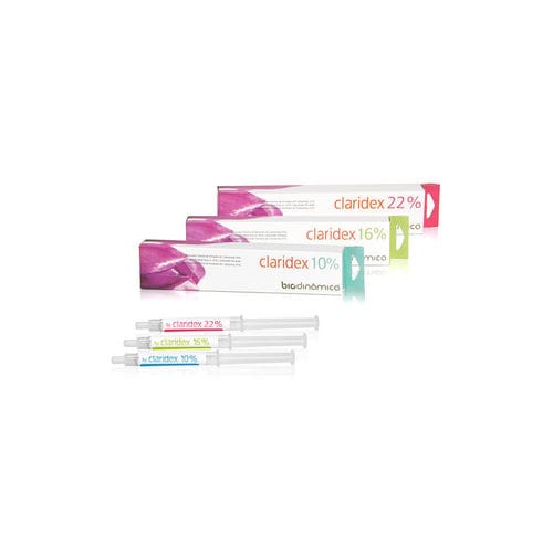 Zahnmedizinisches Material / Carbamidhyperoxyd - Claridex Evolution - Biodinâmica - zur Dentalrestaurierung / für Zahnaufhellung / Gel