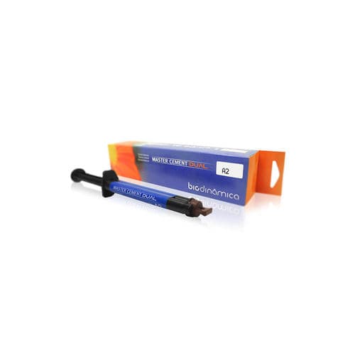 Dentalkleber zur Dentalrestaurierung - Master Cement Dual - Biodinâmica - Harz / photopolymerisierbar / chemische Verklebung