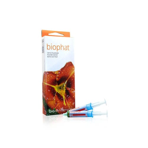 Zahnmedizinisches Material / Fluoridsalzlack - biophat - Biodinâmica - für Zahnprophylaxe / weiß