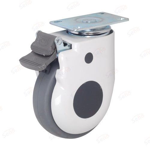 Rad für Krankenhausbett - HB01-01D-125TPR-G - Zhongshan Seño Casters and Wheels Man Co.,Ltd - Polypropylen / mit Bremse / schwenkbar