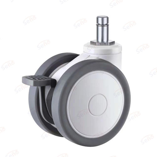 Rad für Krankenhauswagen - ME04-03D-100TPRG - Zhongshan Seño Casters and Wheels Man Co.,Ltd - mit Bremse / schwenkbar