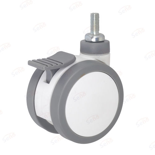 Rad für Krankenhausbett - ME03-02D-100TPRG - Zhongshan Seño Casters and Wheels Man Co.,Ltd - mit Bremse / schwenkbar