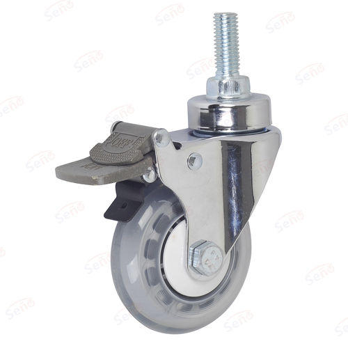 Rad für Krankenhauswagen - ME06-02D-75PU-CN - Zhongshan Seño Casters and Wheels Man Co.,Ltd - Polypropylen / mit Bremse / schwenkbar