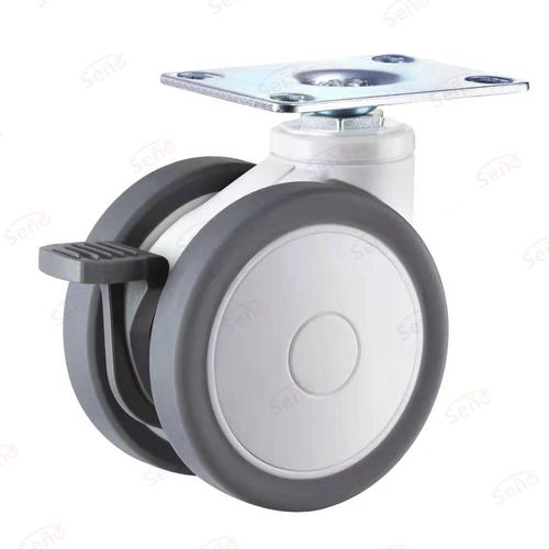 Rad für Krankenhauswagen - ME04-01D-100TPRG - Zhongshan Seño Casters and Wheels Man Co.,Ltd - mit Bremse / schwenkbar