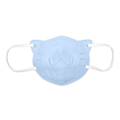 OP-Maske / für Kinder - 3DMEOW™ - Savewo - blau / weiß / dreilagig