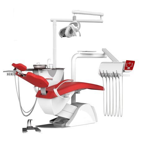 Dentaleinheit mit elektrisch bedientem Stuhl - ARIA EXCELL SR 6N - NEOMED - mit flexiblem Kopfstück / mit Instrumententräger / mit LED-Licht