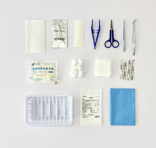 Medizinisches Set / für Verbandmaterial - Sino Protection - Prävention / mit Handschuh / mt feuchtem Reinigungstuch