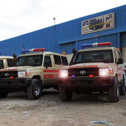 Ambulanz mit Sauerstofftherapie - HZJ78 - AUTO ZONE ARMOR AND PROCESSING CARS L.L.C - 4x4 / Diesel / mechanisch