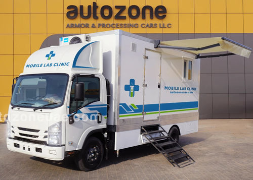 Mobile Krankenstation / Labor - Isuzu NPR 75 - AUTO ZONE ARMOR AND PROCESSING CARS L.L.C - LKW / Diesel / mechanisch