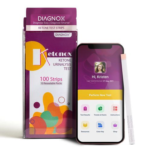 Urinteststreifen - Ketonox  - Diagnox Health - Ketose / für Diabetes / Urinanalyse