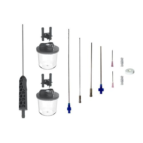 Instrumentenset zur Entnahme von Fettgewebe - MACROFILL VACUUM - Stemics - für Lipomassage / steril / zum Einmalgebrauch