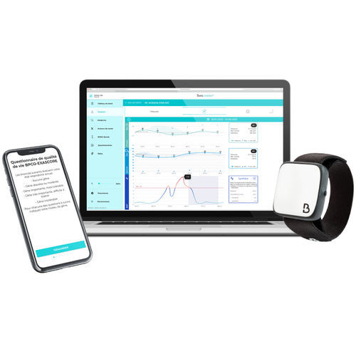 Modularer Vitalzeichenmonitor - Bora care® - BIOSENCY SAS - Wearable / Herzfrequenz / Atemfrequenz