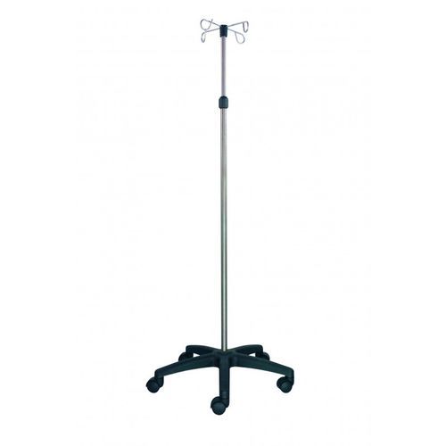 Infusionsständer auf Rollen - Stainless steel IV pole holder - VOG MEDICAL - 4 Haken / 2 Haken / höhenverstellbar