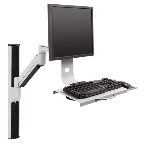 Medizinisch Computer-Arbeitsplatz - HM-WT002 - HAT Collective Healthcare (CompuCaddy) - für Laptop Computer / wandmontiert / höhenverstellbar