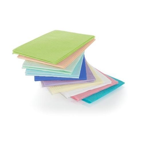 Medizinischer Latz / zum Einmalgebrauch - 8280-100 - Groupe Medicom - für Erwachsene / blau / grün