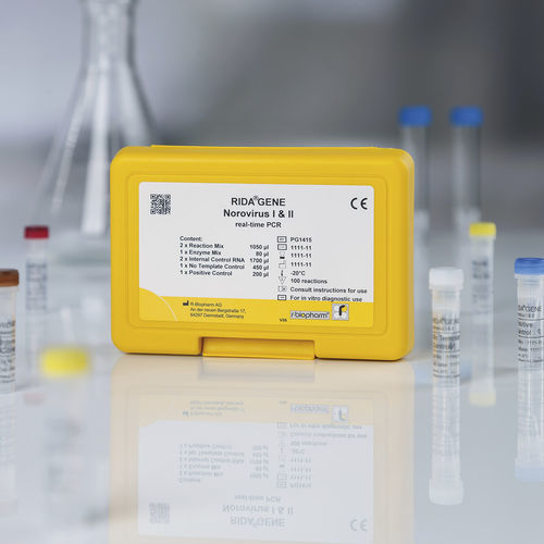 Testkit für Magen-Darm-Krankheiten - RIDA®GENE - R-Biopharm AG - Norovirus / Fäkalien / für Echtzeit-PCR